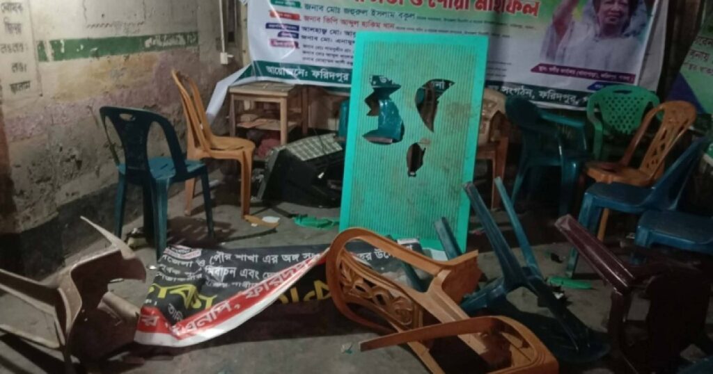 পাবনায় বিএনপি অফিসে গুলিবর্ষণ ও ককটেল হামলা