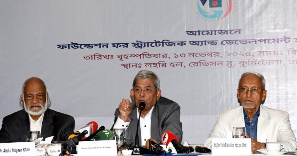 গণতন্ত্র ফেরাতে হলে নির্বাচনই একমাত্র বিকল্প: মির্জা ফখরুল